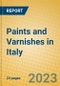 Paints and Varnishes in Italy - Product Image