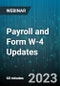 Payroll and Form W-4 Updates - Webinar (Recorded) - Product Image