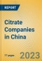 Citrate Companies in China - Product Image