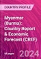 Myanmar (Burma): Country Report & Economic Forecast (CREF) - Product Image