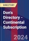 Don's Directory - Continental Subscription - Product Image