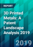 3D Printed Metals: A Patent Landscape Analysis 2019- Product Image