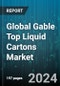 Global Gable Top Liquid Cartons Market by Product (Clip Opening Cartons, Cut Opening Cartons, King Twist Opening Cartons), Material (Aluminum Coated Paperboard, Beverages, Dairy), Capacity, End Use - Forecast 2024-2030 - Product Image