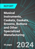 Musical Instruments, Caskets, Gaskets, Brooms, Buttons and Other Specialized Manufacturing (U.S.): Analytics, Extensive Financial Benchmarks, Metrics and Revenue Forecasts to 2030, NAIC 339990- Product Image