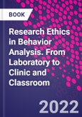 Research Ethics in Behavior Analysis. From Laboratory to Clinic and Classroom- Product Image