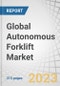 Global Autonomous Forklift Market by Tonnage (<5, 5-10, >10), Navigation (Laser, Vision, Optical Tape, Magnetic, SLAM, Inductive Guidance, Others), Sales Channel, Application, End-use Industry, Forklift Type, Propulsion and Region - Forecast to 2028 - Product Image