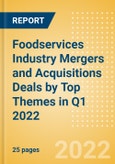 Foodservices Industry Mergers and Acquisitions Deals by Top Themes in Q1 2022 - Thematic Research- Product Image