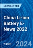 China Li-ion Battery E-News 2022- Product Image