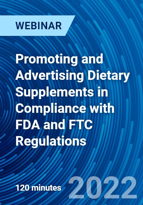 Promoting and Advertising Dietary Supplements in Compliance with FDA