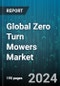 Global Zero Turn Mowers Market by Cutting Width (50 to 60 inches, Less than 50 inches, More than 60 inches), Type (Commercial (23-31 HP), Entry-level (18-22 HP), Mid-Grade (18-26 HP)), Power, Yard Size, Application - Forecast 2024-2030 - Product Thumbnail Image