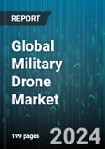 Global Military Drone Market by Type (Fixed Wing, Hybrid, Rotary Wing), MTOW (150-1,200 Kg, <150 Kg, >1,200 Kg), Propulsion, Operation Mode, Speed, Launching Mode, Platform, Application - Forecast 2024-2030- Product Image