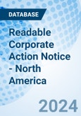 Readable Corporate Action Notice - North America- Product Image