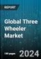 Global Three Wheeler Market by Battery Type (Lead Acid Battery, Lithium-Ion Battery), Power Type (1000 W to 1500 W, Above 1500 W, Up to 1000W), End Use - Forecast 2024-2030 - Product Image