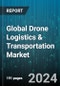 Global Drone Logistics & Transportation Market by Solution (Drone Platform, Infrastructure, Software), Range (Close-Range (<50 Kilometers), Long-Range (>650 Kilometers), Mid-Range (151 to 650 Kilometers)), Application, End-Use - Forecast 2024-2030 - Product Image