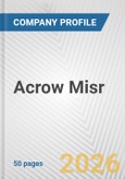 Acrow Misr Fundamental Company Report Including Financial, SWOT, Competitors and Industry Analysis- Product Image