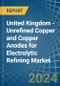 United Kingdom - Unrefined Copper and Copper Anodes for Electrolytic Refining - Market Analysis, forecast, Size, Trends and Insights - Product Image