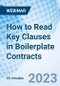 How to Read Key Clauses in Boilerplate Contracts - Webinar (Recorded) - Product Image