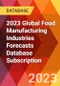 2023 Global Food Manufacturing Industries Forecasts Database Subscription - Product Thumbnail Image
