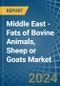Middle East - Fats of Bovine Animals, Sheep or Goats - Market Analysis, Forecast, Size, Trends and Insights - Product Image
