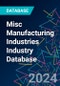 Misc Manufacturing Industries Industry Database - Product Image