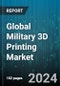 Global Military 3D Printing Market by Products (Materials, Printers, Services), Application (Manufacturing, Prototyping, Tooling), End-use - Forecast 2024-2030 - Product Thumbnail Image