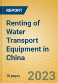 Renting of Water Transport Equipment in China- Product Image