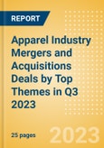 Apparel Industry Mergers and Acquisitions Deals by Top Themes in Q3 2023 - Thematic Intelligence- Product Image