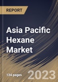 Asia Pacific Hexane Market Size, Share & Industry Trends Analysis Report By Grade, By Application (Industrial Solvent, Edible Oil Treatment, Adhesives Formulation, Leather Treatment, and Others), By Country and Growth Forecast, 2023 - 2030- Product Image