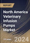 North America Veterinary Infusion Pumps Market Size, Share & Trends Analysis Report By Product Type (Volumetric Infusion Pumps, and Syringe Infusion Pumps), By Application, By Route of Administration, By Animal Type, By End-use, By Country and Growth Forecast, 2023 - 2030- Product Image