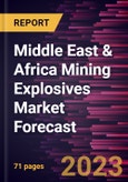 Middle East & Africa Mining Explosives Market Forecast to 2030 - Regional Analysis - by Type [Trinitrotoluene (TNT), ANFO, RDX, Pentaerythritol Tetranitrate (PETN), and Others] and Application (Quarrying and Non-Metal Mining, Metal Mining, and Coal Mining)- Product Image