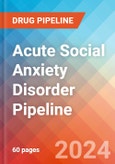 Acute Social Anxiety Disorder - Pipeline Insight, 2024- Product Image