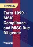 Form 1099 - MSIC Compliance and MISC Due Diligence - Webinar (Recorded)- Product Image