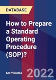 How to Prepare a Standard Operating Procedure (SOP)? - Webinar (Recorded)- Product Image