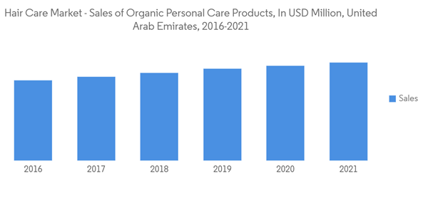 United Arab Emirates Hair Care Market Hair Care Market Sales Of Organic Personal Care Products In U S D Million United Arab Emirates 2016 2021