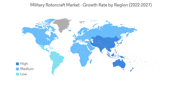 Global Military Rotorcraft Market Industry Military Rotorcraft Market Growth Rate By Region 2022 2027