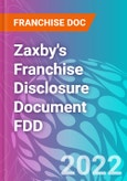 Zaxby's Franchise Disclosure Document FDD- Product Image
