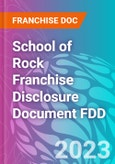School of Rock Franchise Disclosure Document FDD- Product Image