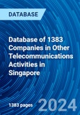 Database of 1383 Companies in Other Telecommunications Activities in Singapore- Product Image