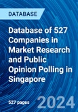 Database of 527 Companies in Market Research and Public Opinion Polling in Singapore- Product Image