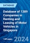 Database of 1389 Companies in Renting and Leasing of Motor Vehicles in Singapore - Product Thumbnail Image