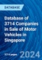 Database of 3714 Companies in Sale of Motor Vehicles in Singapore - Product Image