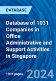 Database of 1031 Companies in Office Administrative and Support Activities in Singapore- Product Image