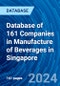 Database of 161 Companies in Manufacture of Beverages in Singapore - Product Image