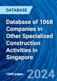 Database of 1068 Companies in Other Specialized Construction Activities in Singapore- Product Image