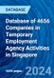 Database of 4656 Companies in Temporary Employment Agency Activities in Singapore - Product Thumbnail Image
