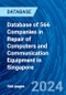 Database of 566 Companies in Repair of Computers and Communication Equipment in Singapore - Product Image