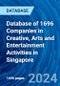 Database of 1696 Companies in Creative, Arts and Entertainment Activities in Singapore - Product Image