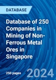 Database of 250 Companies in Mining of Non-Ferrous Metal Ores in Singapore- Product Image