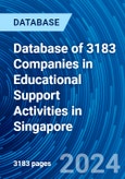 Database of 3183 Companies in Educational Support Activities in Singapore- Product Image