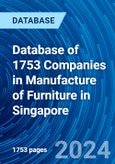 Database of 1753 Companies in Manufacture of Furniture in Singapore- Product Image